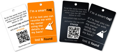 Smart-Tags Orange and Black